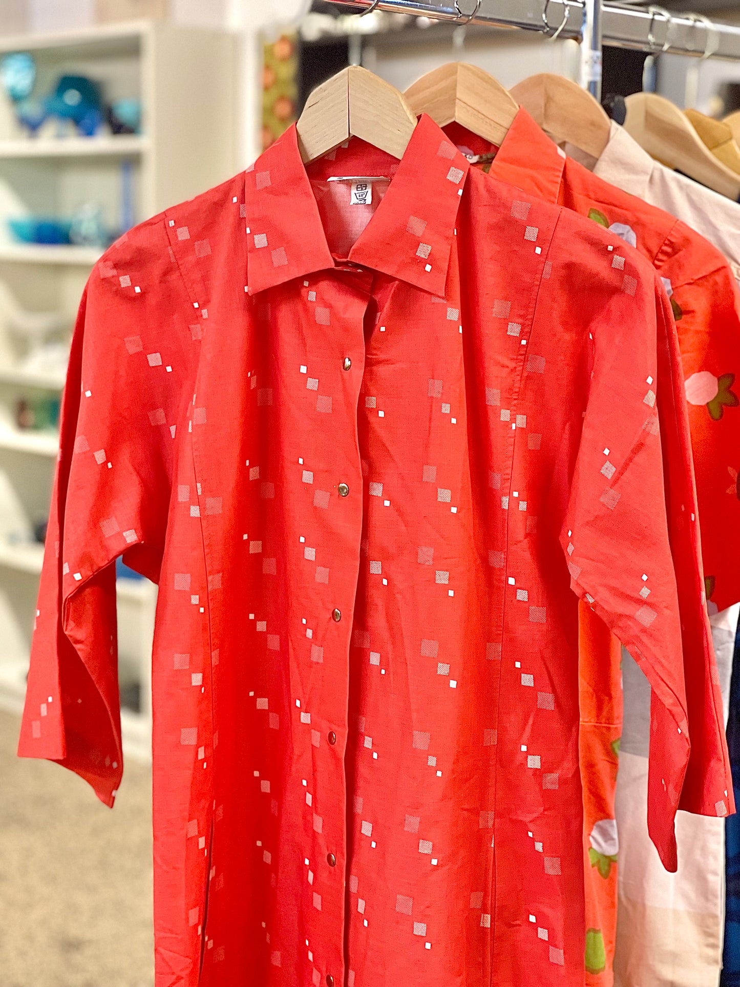 Klänningar krage knäppning knappar bomull retro vintage design Marimekko Suomi Finland mönstrad