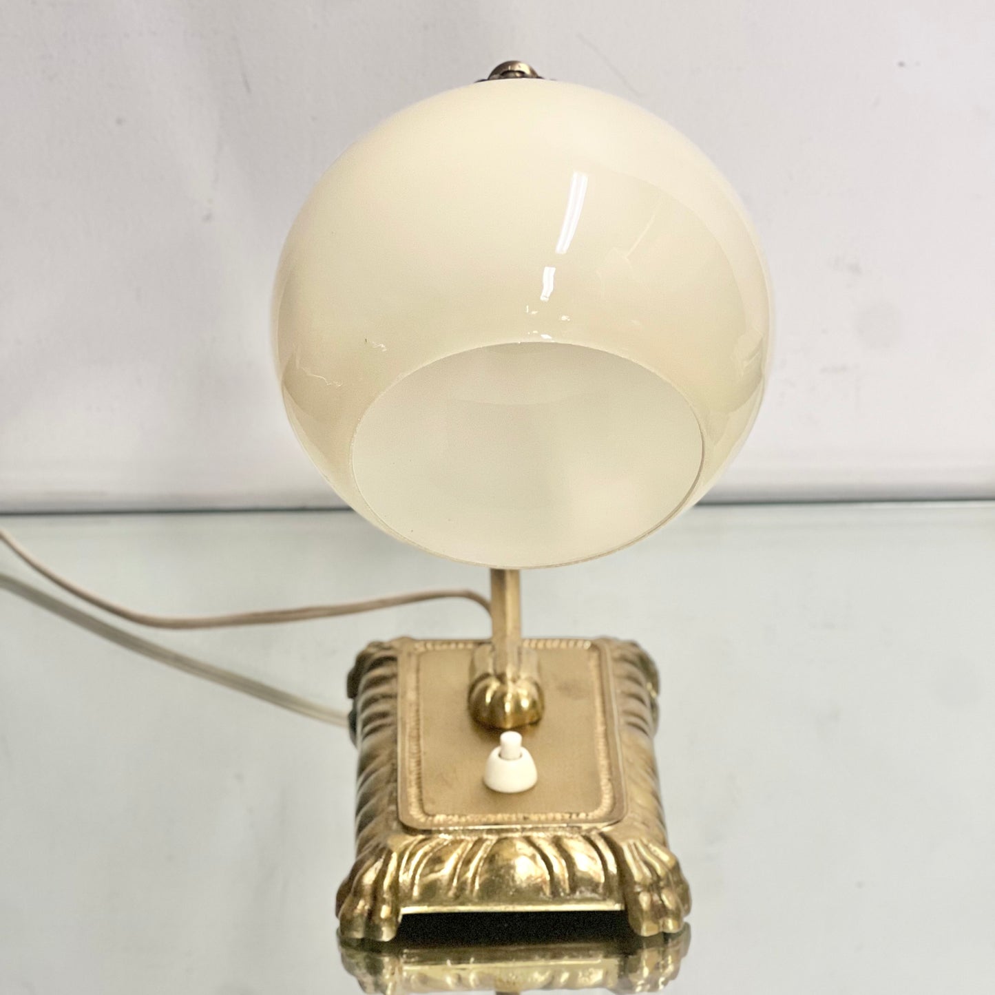 ART DECO Bordslampa/Vägglampa Mässing