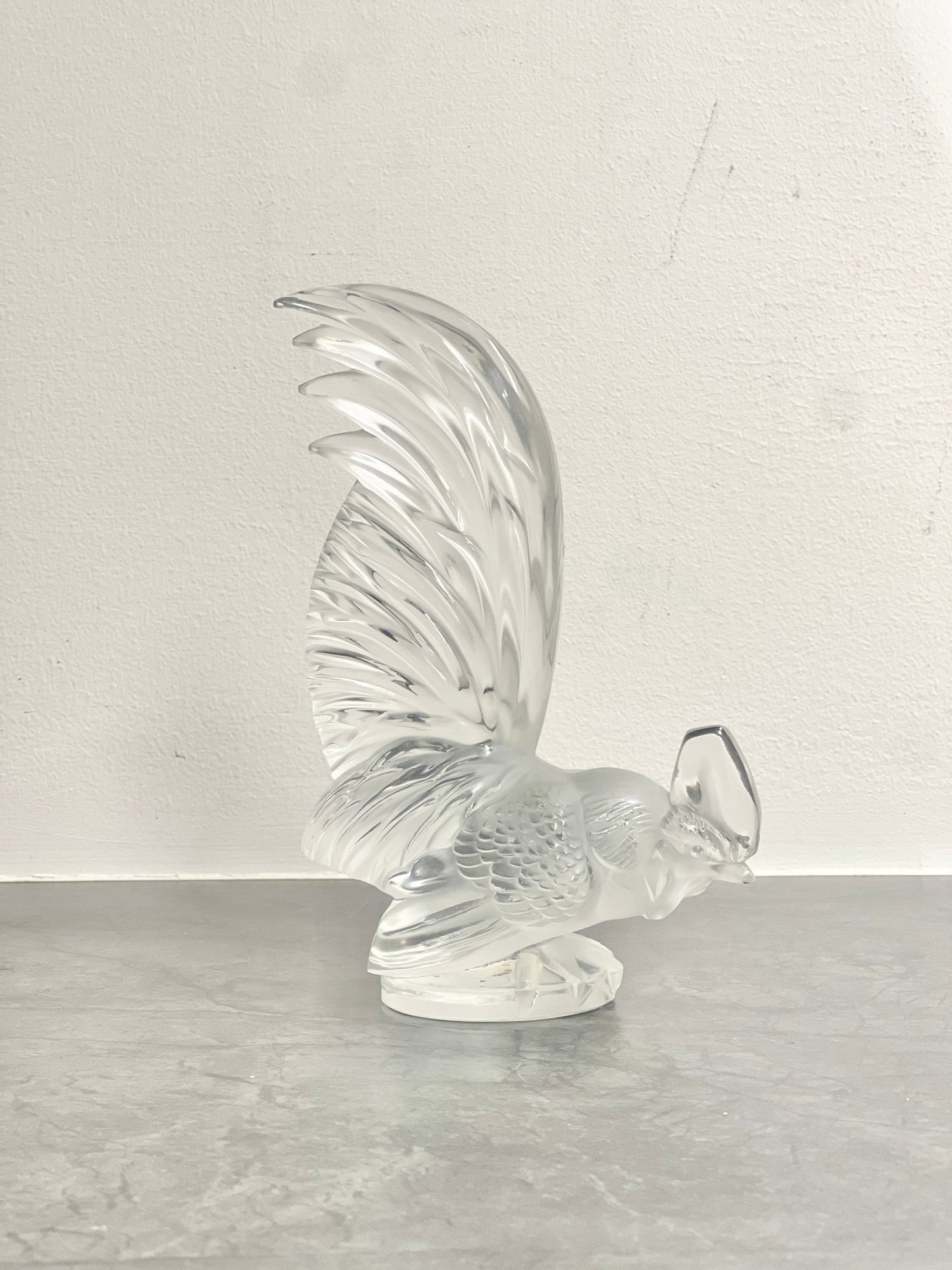 FIGURIN Lalique Tupp Signerad France Skulptur Glas