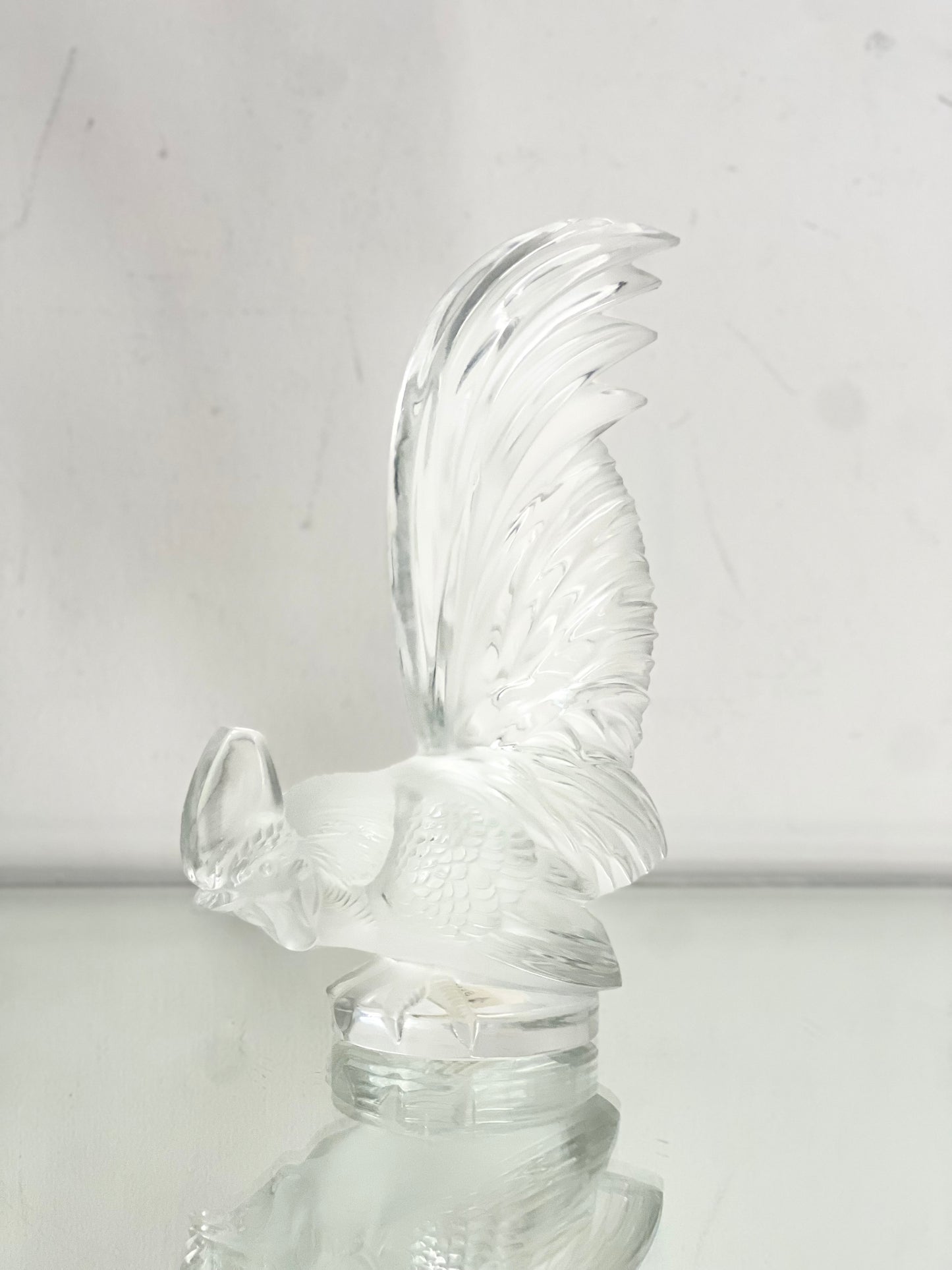 FIGURIN Lalique Tupp Signerad France Skulptur Glas