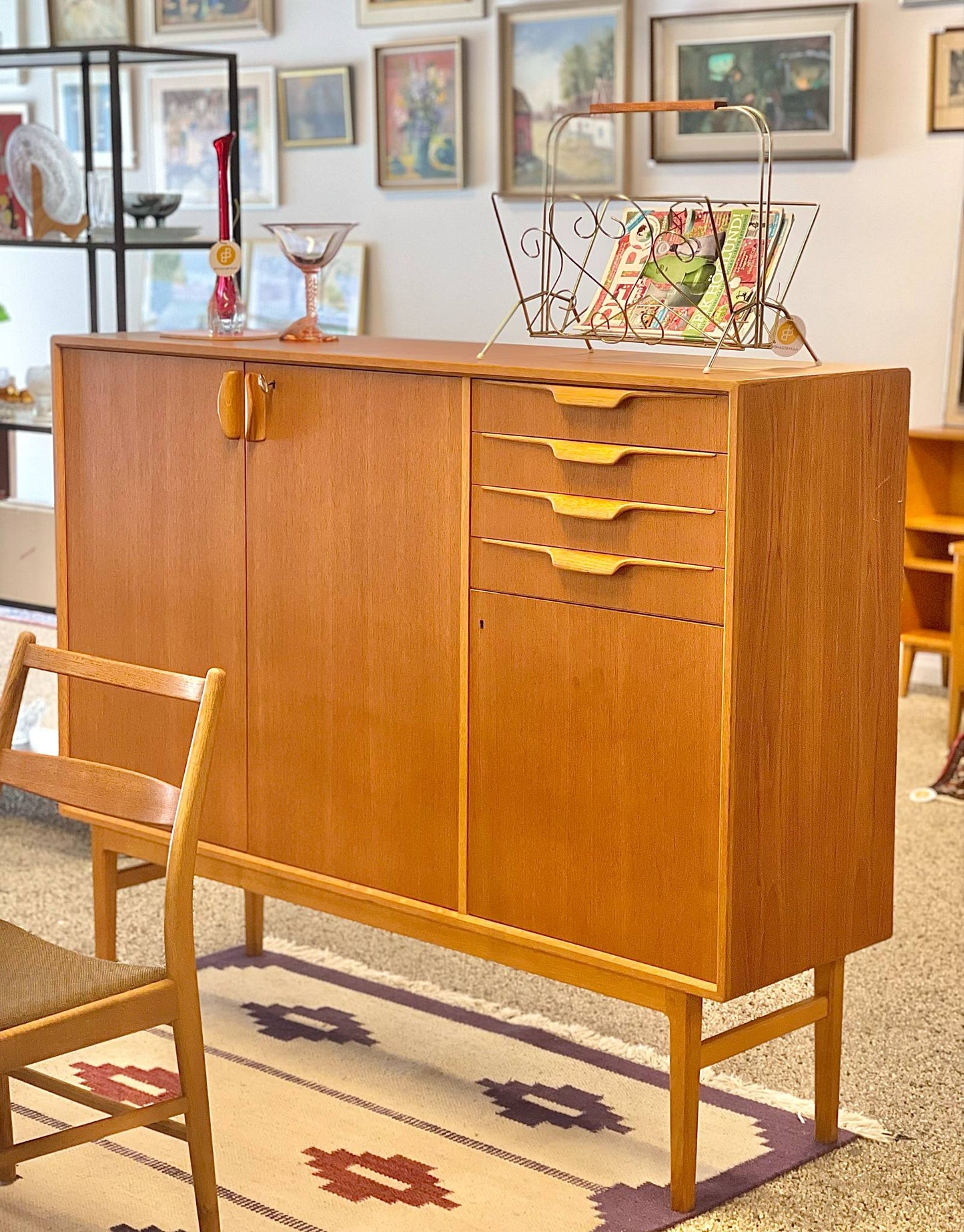 Bertil Fridhagen "Facett" Skåp Bodafors Skänk Midcentury