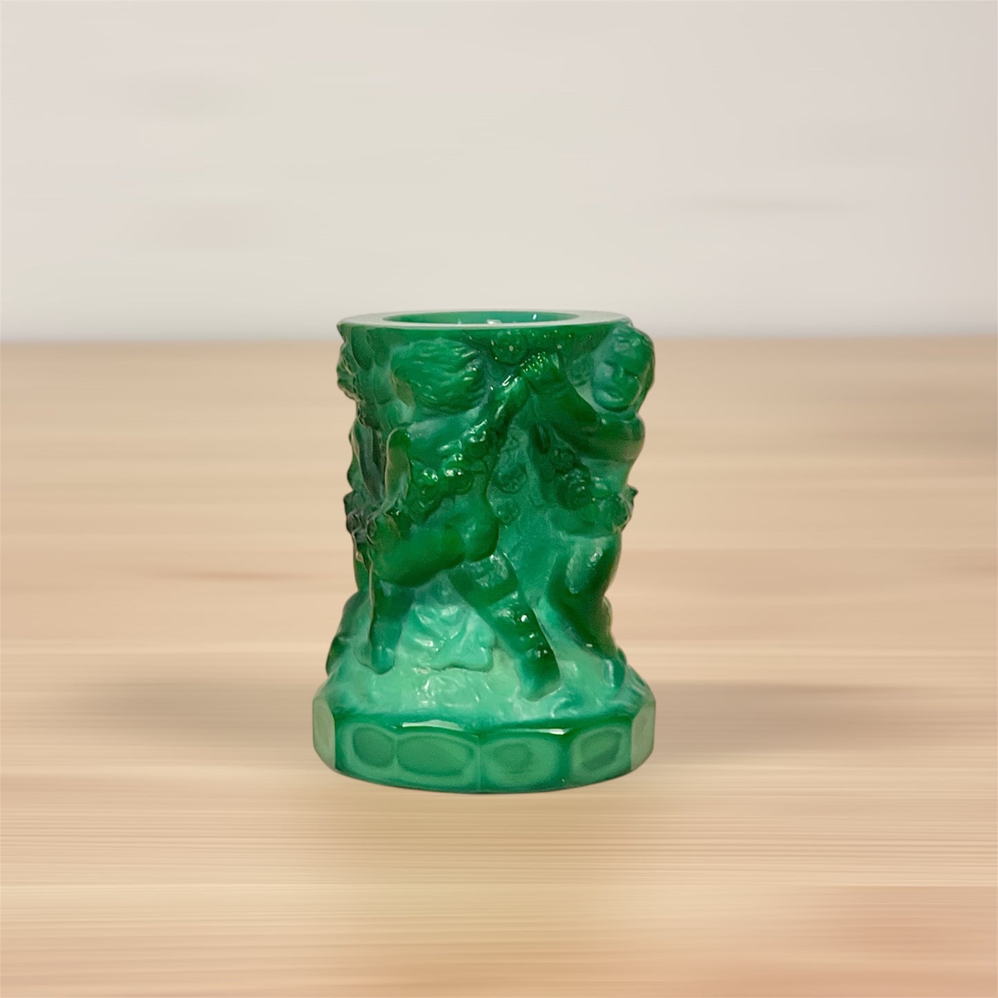 vas dansande jungru malakit grönt glas