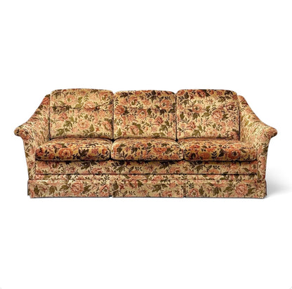 DUX soffa & fåtölj plysch, floral, vintage
