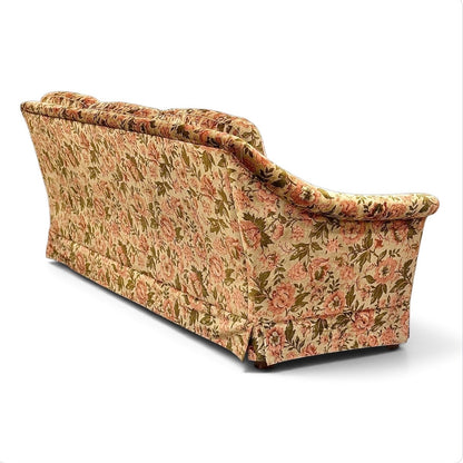 DUX soffa & fåtölj plysch, floral, vintage