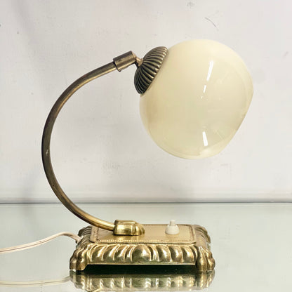 ART DECO Bordslampa/Vägglampa Mässing