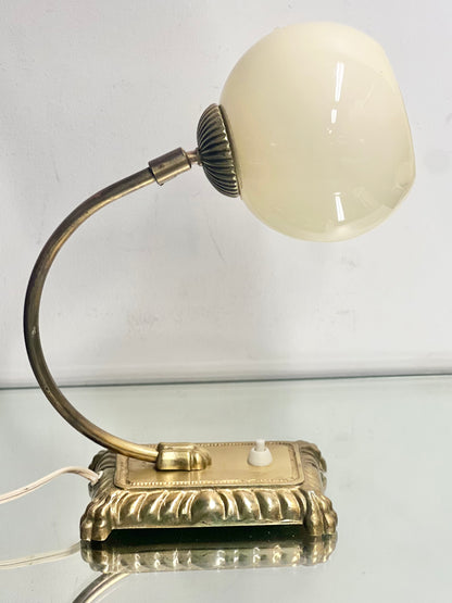 ART DECO Bordslampa/Vägglampa Mässing