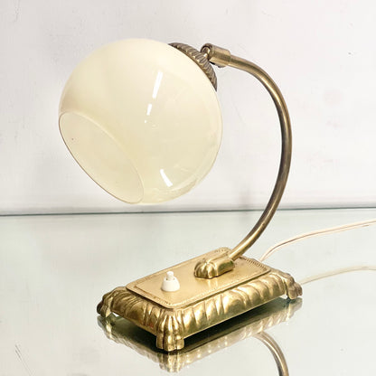ART DECO Bordslampa/Vägglampa Mässing
