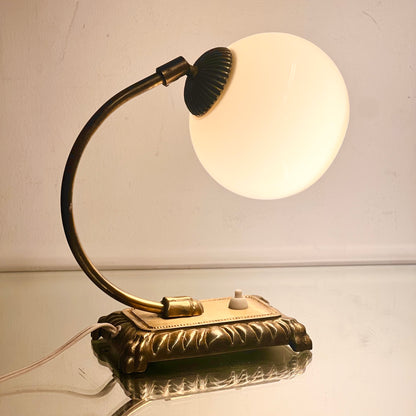ART DECO Bordslampa/Vägglampa Mässing