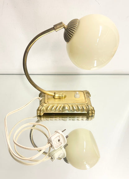 ART DECO Bordslampa/Vägglampa Mässing