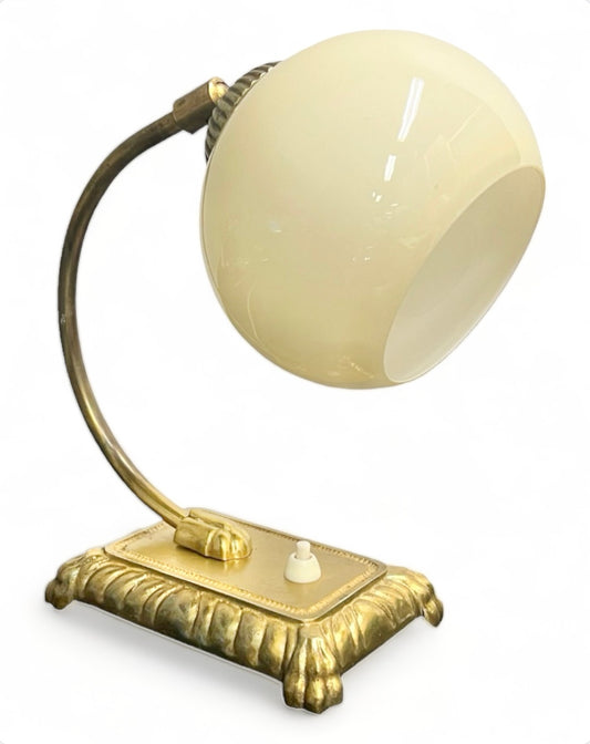 ART DECO Bordslampa/Vägglampa Mässing
