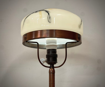 Strindbergslampa Jugend Antik Koppar Bordslampa